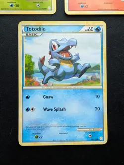 NM Pokemon Totodile Chikorita Cyndaquil 3 Regular Card Lot HeartGold SoulSilver - Image 4
