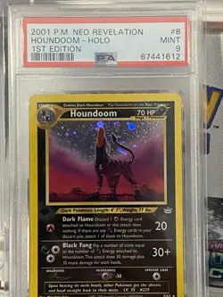 2001 Pokemon Neo Revelation 1st Edition Holo Houndoom #8 PSA 9 MINT - Image 1
