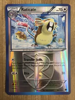 Pokemon Card Raticate Plasma Freeze Reverse Holo Rare 88/116 VLP - Image 1