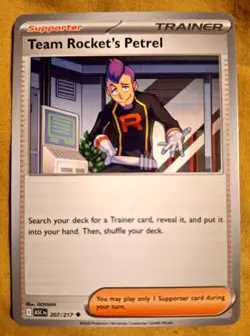 Pokemon Cards: Team Rocket's Petrel 207/217 Uncommon Regular ME: Ascended Heroes - Image 1