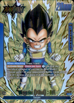 Vegeta Mini DA FS07-01 Gold Leader Tournament Promo Dragon Ball Card English Fus - Image 1