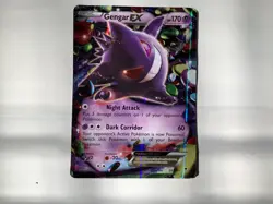 Pokemon TCG 2014 Gengar EX Holo Rare Card 34/119 Phantom Force Damaged - Image 1