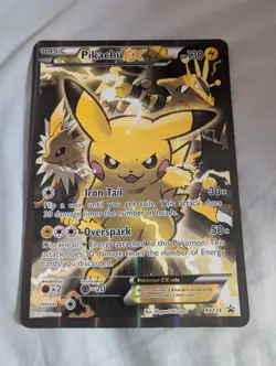 Pokemon TCG *JUMBO* Pikachu Black Star Promo XY124 Holo Card MP (OVERSIZED, BIG) - Image 1