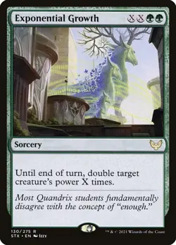 MTG EXPONENTIAL GROWTH 130 - STRIXHAVEN: SCHOOL OF MAGES STX - GREEN SORCERY - Image 1