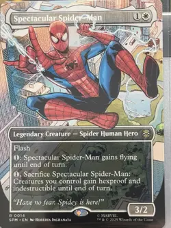 Spectacular Spider-Man (Borderless) MTG Marvels Spiderman #0014 Regular Rare - Image 2