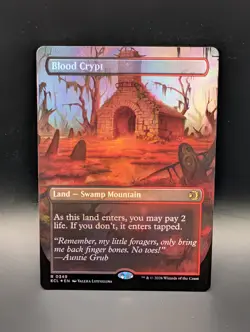 MTG - Blood Crypt - FOIL BORDERLESS - Land (Swamp/Mountain) - ECL #349 - Rare - Image 1