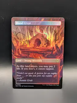 MTG - Blood Crypt - FOIL BORDERLESS - Land (Swamp/Mountain) - ECL #349 - Rare - Image 2