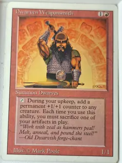 Dwarven Weaponsmith - Revised Edition Core Set - Magic the Gathering MTG Nice! - Image 1
