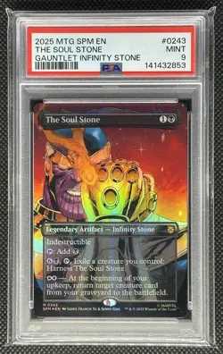 Magic: The Gathering MTG Marvel Spider-Man Soul Stone Borderless Foil 0243 PSA 9 - Image 1