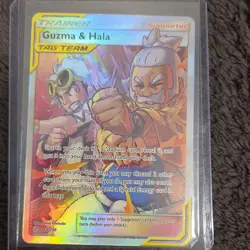 Pokemon Guzma & Hala 229/236 Cosmic Eclipse Full Art Holo 2019 - Image 1