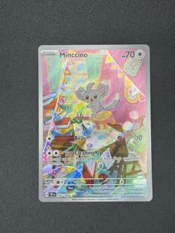 Pokemon TCG Minccino 182/162 Temporal Forces Illustration Rare - Image 1