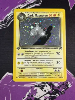 Pokemon Dark Magneton 1st Edition Holo WOTC 2000 Team Rocket 11/82 NM/Mint - Image 1