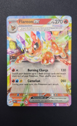 Pokemon TCG Flareon ex 014/131 Double Rare SV: Prismatic Evolutions NM - Image 1