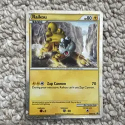 Pokemon TCG Raikou Promo Holo HGSS19 Basic Lightning HGSS 2010 HP80 Card - Image 1