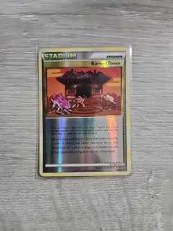 Stadium: Burned Tower Reverse Holo 71/90 HS Undaunted MP+ Pokemon TCG - Image 1