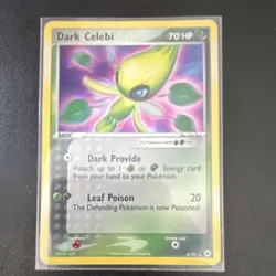 Dark Celebi (Reverse Holo Rare) 4/101 EX Hidden Legends Basic 70 HP Pokemon Card - Image 1