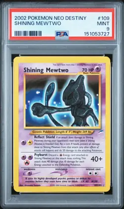 2002 POKEMON NEO DESTINY #109 SHINING MEWTWO PSA 9 - Image 1