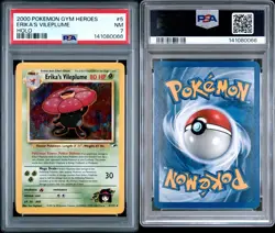 Pokemon Gym Heroes Erika's Vileplume Holo 5/132 PSA 7 Unlimited🔥 - Image 2