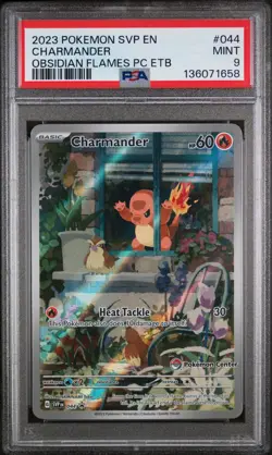 Charmander Obsidian Flames Pc Etb Pokemon Svp Sv Black Star Promo SVP044 PSA 9 - Image 1