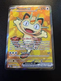 Meowth Ex 107/088 Ultra Rare ME03 Perfect Order Pokemon TCG - Image 1