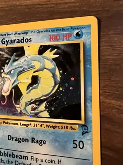 Pokemon Gyarados 7/130 Base Set 2 Holo LP - Image 3