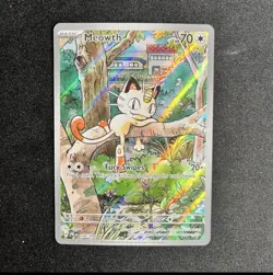 Pokemon TCG- Meowth Illustration Rare ME02: Phantasmal Flames 106/094 NM - Image 1
