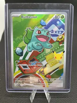 Pokemon TCG Bulbasaur 037 Mega Evolution Promo Stamped Holo Basic 80 HP - Image 1