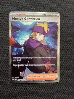 Morty's Conviction - 201/162 Ultra Rare Pokemon TCG SV05: Temporal Forces NM - Image 2