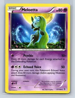 MELOETTA 77/149 HOLO R BOUNDARIES CROSSED POKEMON LP - Image 1