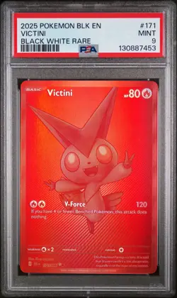 Victini Pokemon Blk En-Black Bolt 171 NM PSA 9 - Image 1