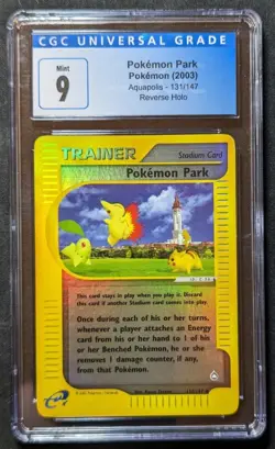 Pokemon CGC 9 Pokemon Park Reverse Holo Aquapolis Mint 131/147 - Image 1