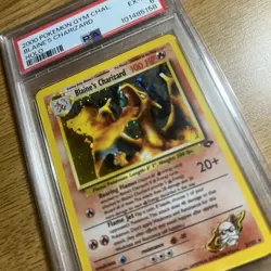 2000 Pokemon Blaine's Charizard Holo Gym Challenge PSA 6 *SWIRL* - Image 3