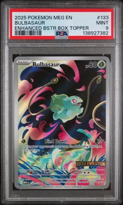 Bulbasaur Pokemon Meg En-Mega Evolution 133/132 Enhanced Stamped Promo PSA 9 - Image 1