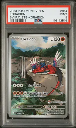 Koraidon Svi Pokemon Center ETB Black Star Promo SVP014 PSA 9 - Image 1