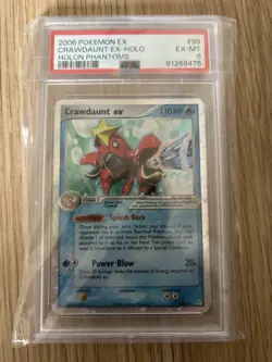 Pokemon Crawdaunt ex EX-Holo Ultra Rare Holon Phantoms 99/110 PSA 2006 English - Image 1