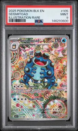 2025 POKEMON BLK EN-BLACK BOLT ILLUSTRATION RARE #105 SEISMITOAD PSA 9 - Image 1