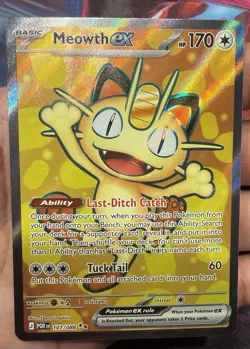 Pokemon Meowth ex 107/088 FULL ART ULTRA RARE HOLO Perfect Order Me03 - Image 1