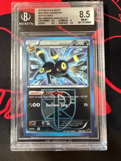 BGS 8.5 Umbreon NON-HOLO 2016 Pokemon Black and White Moltres Legendary Battle D - Image 1