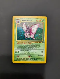 Venomoth Jungle 13/64 Unlimited Holo Rare LP/NM Pokemon TCG - Image 1