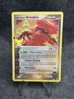 Team Magma's Groudon Pokemon TCG Celebrations 9/95 Classic Collection NM - Image 1