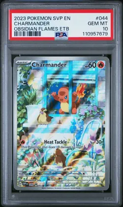 2023 POKEMON SVP OBSIDIAN FLAMES ETB PROMO #044 CHARMANDER PSA 10 - Image 1