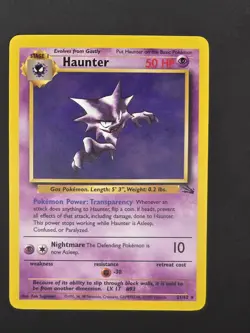 Pokemon TCG Haunter Fossil Card 21/62 Regular Rare, 1999 Vintage Non-Holo - Image 1