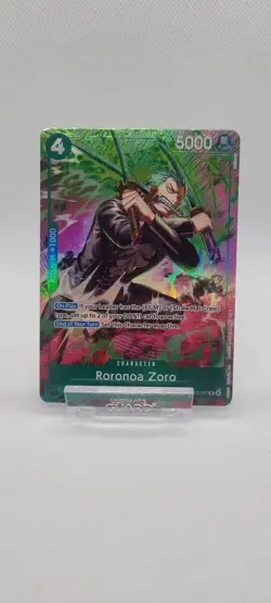 One Piece TCG OP-15/EB04 Roronoa Zoro OP13–037 Treasure Rare - Image 1