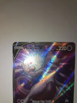 Pokemon TCG Mewtwo V SWSH229 Sword & Shield Promo Full Art Holo HP/220 - Image 3