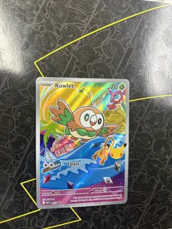 Pokemon First Partners IR Rowlet TCG Basic Holo 70 HP 043 Promo - Image 1