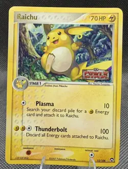 2007 Pokemon EX Power Keepers Raichu Reverse Holo #12 HP - Image 1