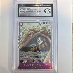 One Piece Vinsmoke Judge Wings Captain OP06-062 CGC 9.5 Super Rare 8000 Power - Image 1