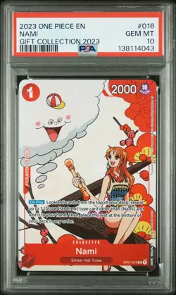 2023 One Piece Gift Collection 2023 #016 Nami PSA 10 Gem Mint - Image 1