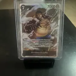 One Piece Card Game Kingdoms of Intrigue Monkey D Luffy OP04-090 Alt Art AA Eng - Image 1