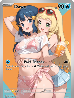 LoveangelGames-Waifu Universe Season 2- Custom Card-Dawn-Friends - Image 1